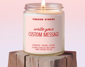 Personalized Candle Gift - Custom Message Candle