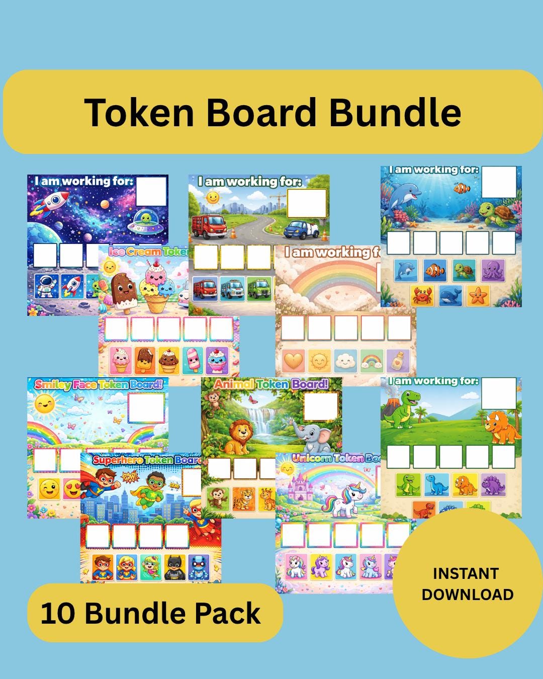 Token Board Bundle for Autism | ABA Token Economy Visual | Behavior ...