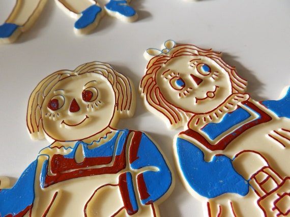 1960s Raggedy Ann Andy Cake Decorations Party Favors 12 Etsy