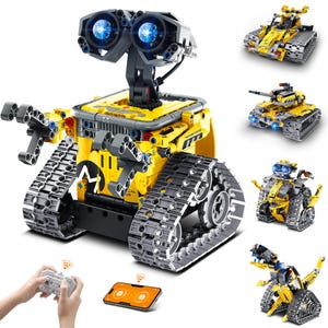 5-in-1 Remote Control Robot Building Kit, 488 Pcs Mechanical STEM Coding Toy, Technic Motorized Engineering Jigsaw, Creative Birthday Gift