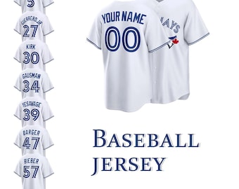 Custom Toronto Baseball Jersey,White Home Replica Stitched Shirt,Personalized Stitched Name Number Men/Youth Fan Shirt