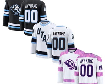 Personalization Utah Team Hockey Jersey,Custom Stitched Name Number Men's Fan Shirt