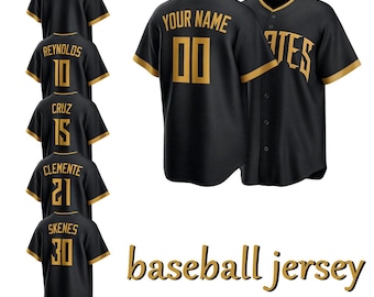 Custom Pittsburgh Team Baseball Jersey, Black 2026 City Connect Shirt,Personalized Stitched Name Number Men/Youth Fan Shirt