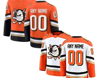 Personalization Anaheim Team Hockey Jersey,Custom Stitched Name Number Men's Fan Shirt