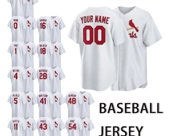 Custom St. Louis Baseball Jersey, White All Stitched Shirt,Personalized Name&Number Jersey,Gift for Men Kids and Baseball Fans