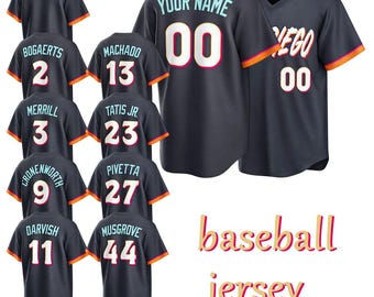 Personalization Padres Team Baseball Jersey, Black 2026 City Connect Shirt,Custom Stitched Name Number Men/Youth Fan Shirt