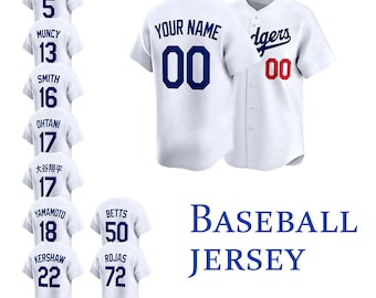 Custom Los Angeles Baseball Jersey,White Home Replica Player Stitched Shirt,Personalized Stitched Name Number Men/Youth Fan Shirt