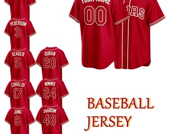 Personalization Rangers Team Baseball Jersey,Red 2026 City Connect Stadium Shirt,Custom Stitched Name Number Men/Youth Fan Shirt