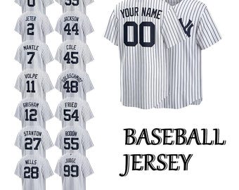 Custom New York Baseball Jersey,White Home Replica Player Stitched Shirt,Personalized Stitched Name Number Men/Youth Fan Shirt