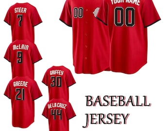 Personalization Reds Team Baseball Jersey,Red 2026 City Connect Stadium Shirt,Custom Stitched Name Number Men/Youth Fan Shirt