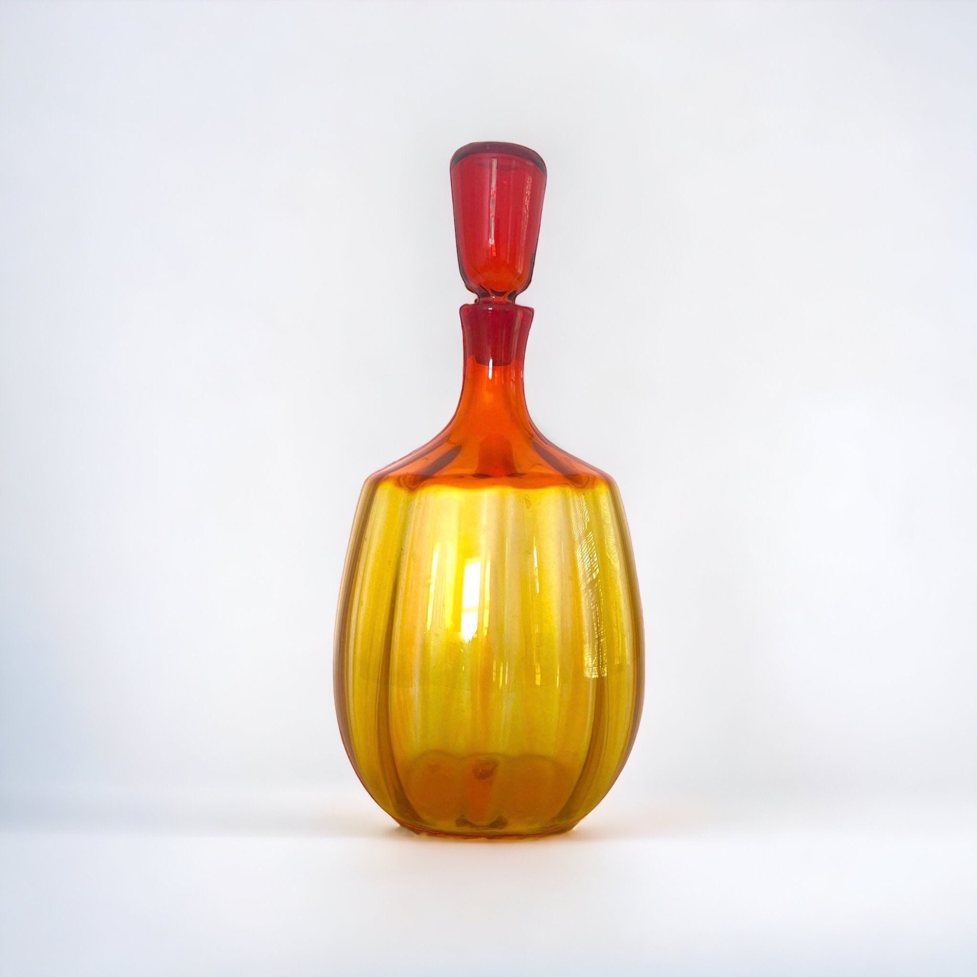 ビンテージ BLENKO GLASS ブレンコガラス ベース 花瓶 置物 赤