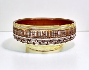 1960’s Incised Yellow Bowl by Aldo Londi for Bitossi