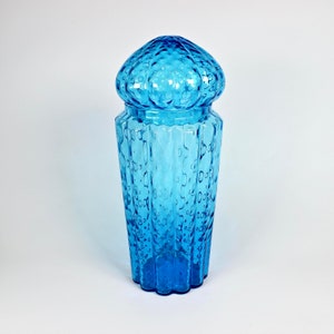 Vintage Italian Empoli Blue Glass Apothecary Jar
