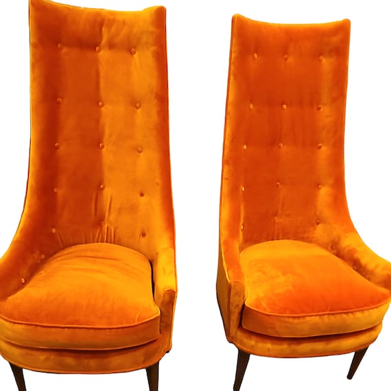 1960s Tomlinson Sophisticate Highback Chairs Restored in