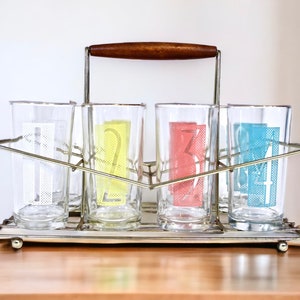 Vintage Numbered Drink Glasses - Etsy