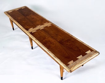 1960’s Vintage Coffee Table ‘Acclaim’ by Lane, Extra Long, Mid Century Modern, Restored Vintage Walnut Wood