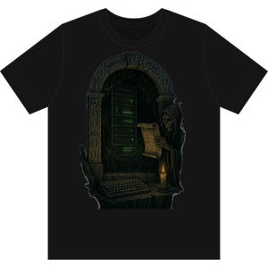 Vermächtnis-Code Crypt — Entwickler-Gothic-Fantasy-T-Shirt