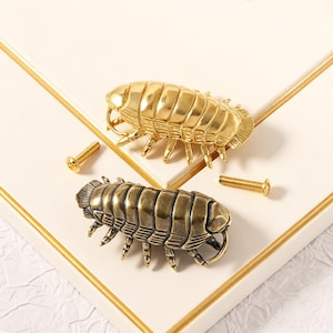 Messing gigantische isopod-kastgreep, massief messing ladehandvat in Chinese stijl