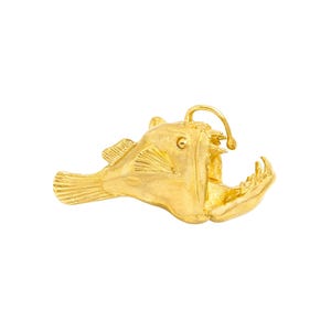 Tiradores de latón macizo con forma de pez pescador para armarios, tiradores de cajones con forma de animales marinos, pomos de decoración costera. Brass-Right