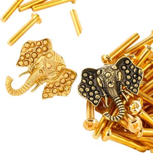Tirador de armario con cabeza de elefante de latón, tirador de cajón con forma de animal vintage, gancho decorativo de elefante
