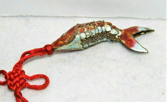 Vintage Cloisonne Koi Fish - image 3