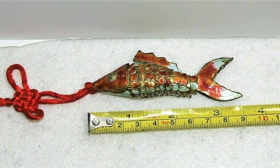 Vintage Cloisonne Koi Fish - image 5