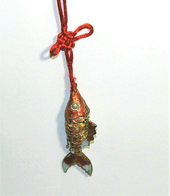 Vintage Cloisonne Koi Fish - image 7