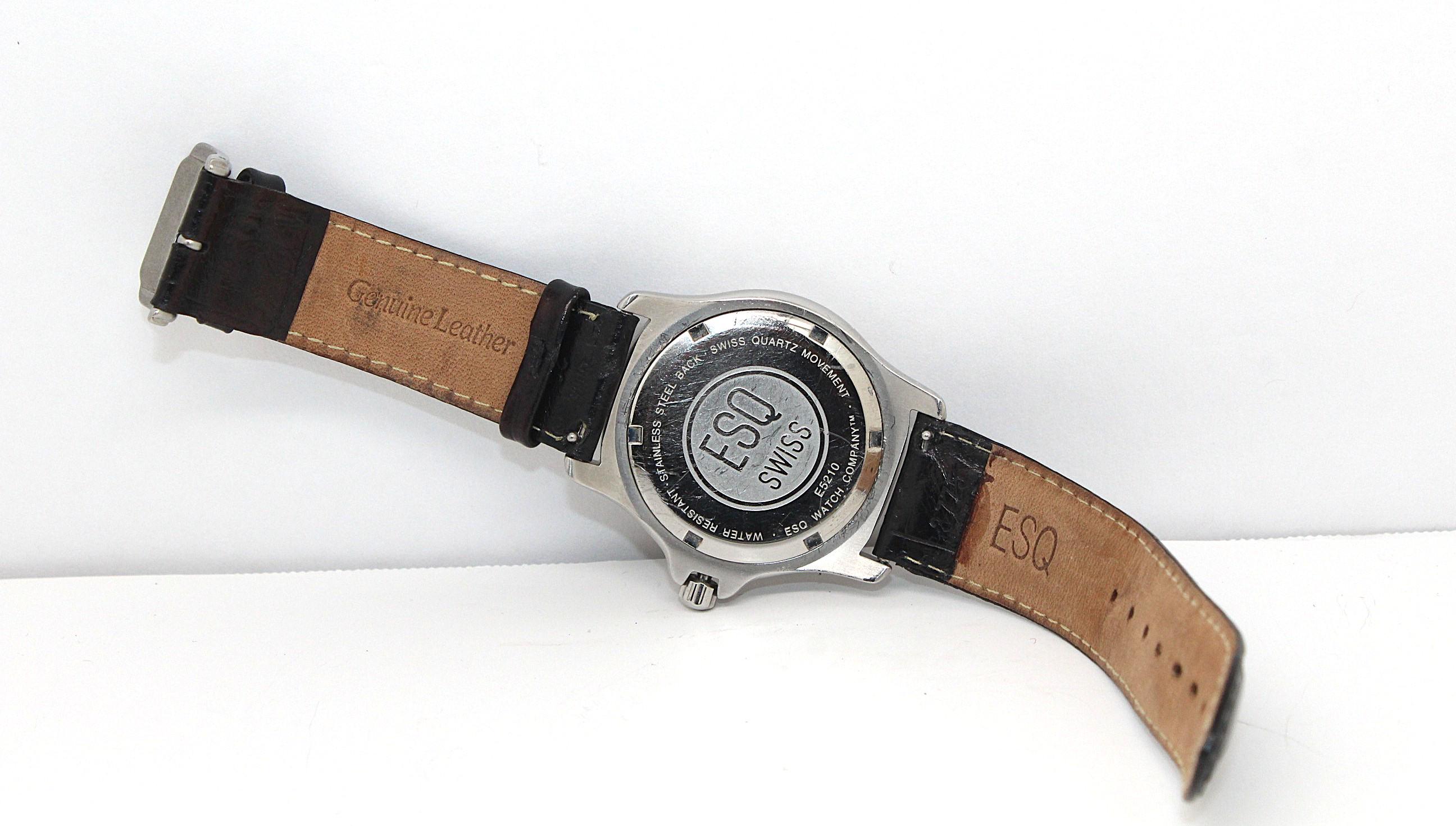ESQ SWISS Genuine Leather Band forsale ESQ Swiss Quartz Men main image 2