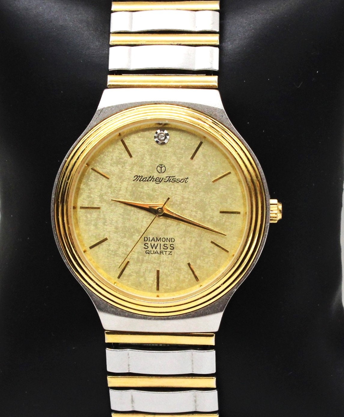 Vintage Mathey Tissot Diamond Swiss Watch Etsy