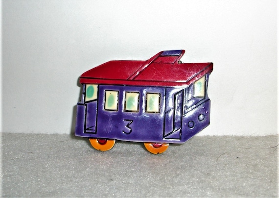 Antique Cable Car Brooch