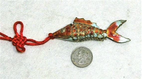 Vintage Cloisonne Koi Fish - image 6