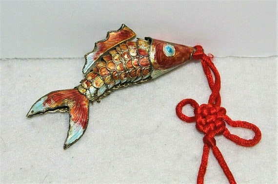 Vintage Cloisonne Koi Fish - image 4