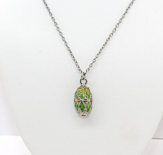 Vintage Cloisonne Egg Necklace