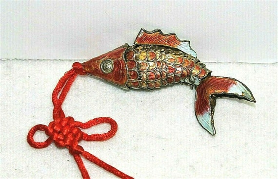 Vintage Cloisonne Koi Fish - image 1