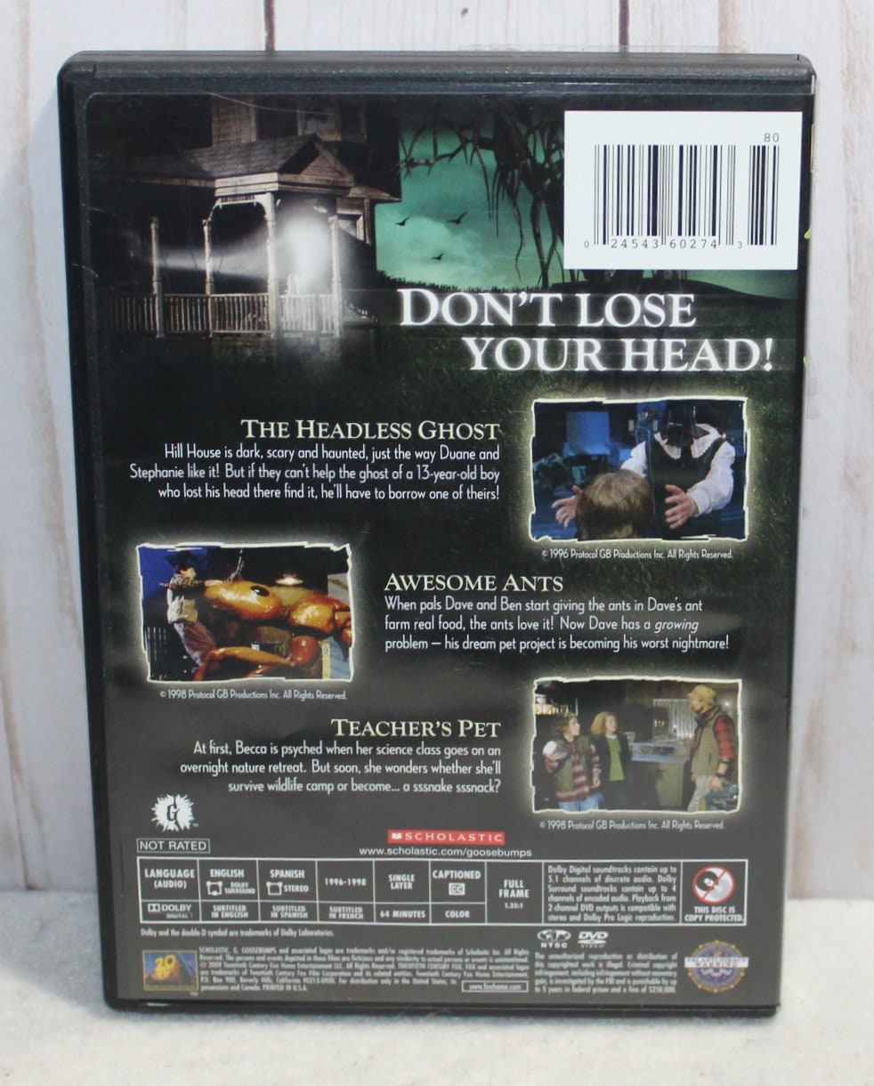 Goosebumps the Headless Ghost DVD - Etsy