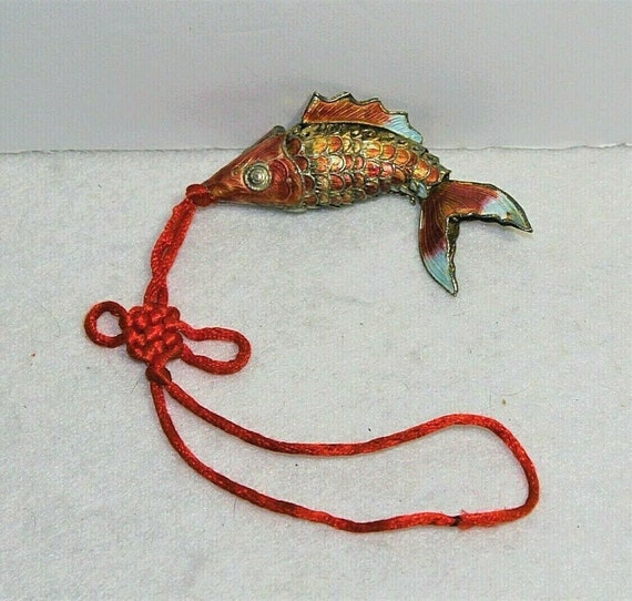 Vintage Cloisonne Koi Fish - image 2