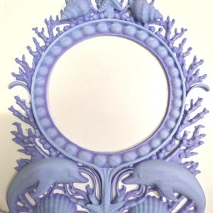 3D Printed Coral Dolphin Frame – 5 Inch Ocean Wall Art, Assembled Decor