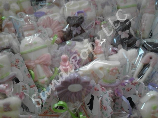 24 Shabby Chic Baby Shower Baby Announcement Girl Chocolate