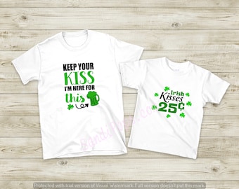 His and Hers St Pats, Saint Patrick's Day shirts, pick your design, Lucky Leprechaun kisses, Irish, Ireland, Green Beer Day