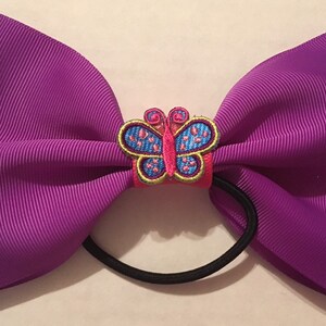 TWO adorable butterfly bows purple and pink image 4