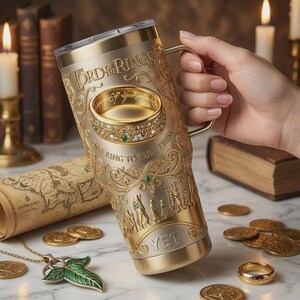 Lord of the Rings One Ring 40oz Tumbler Fellowship Insulated Travel Mug