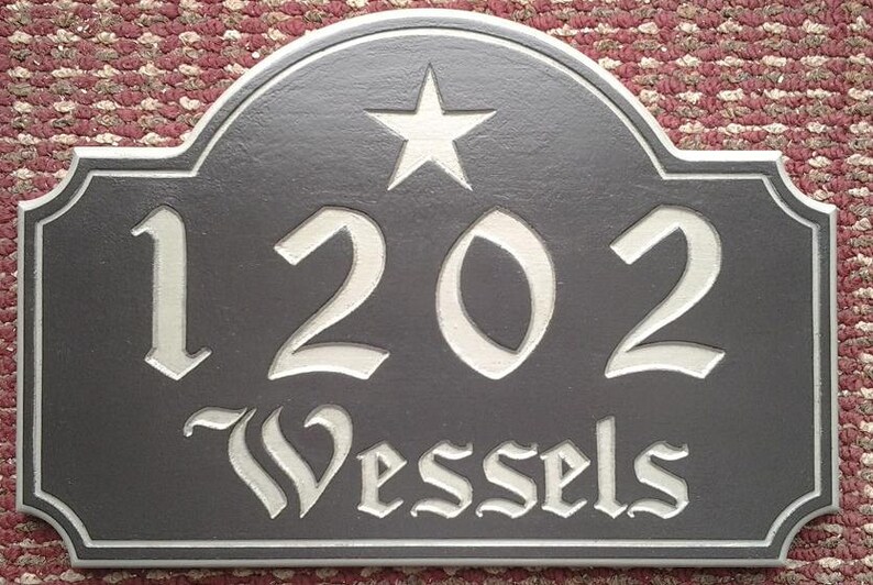 ADDRESS PLAQUE / House Number Personalized Outdoor Hanging | Etsy