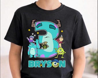 Personalized Monster Inc Family Birthday Shirts, Monster Inc Dad Mom Birthday Matching Tee, Birthday Party Shirt