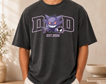 PokeDad Est 2026 T-Shirt, All Characters Anime PokeDad Shirt, Father's Day, Best Dad Ever Shirt, Dad Gamer Shirt, Gift For Dad