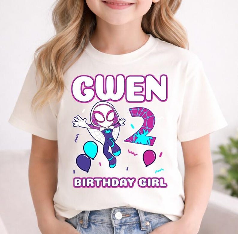 Spidey & His Amazing Friends Birthday Shirt, Mcu Custom Birthday Family Matching 2026, Ghost Spider Birthday Tee, DisneyFamily Trip Shirt image 2