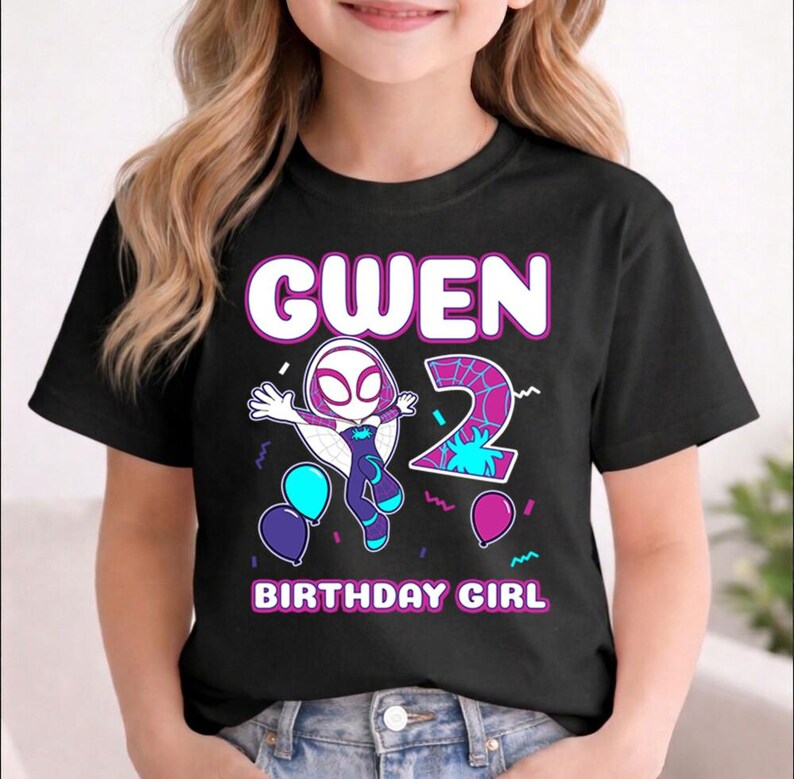 Spidey & His Amazing Friends Birthday Shirt, Mcu Custom Birthday Family Matching 2026, Ghost Spider Birthday Tee, DisneyFamily Trip Shirt image 3