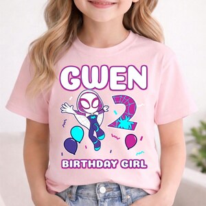 Spidey & His Amazing Friends Birthday Shirt, Mcu Custom Birthday Family Matching 2026, Ghost Spider Birthday Tee, DisneyFamily Trip Shirt image 1
