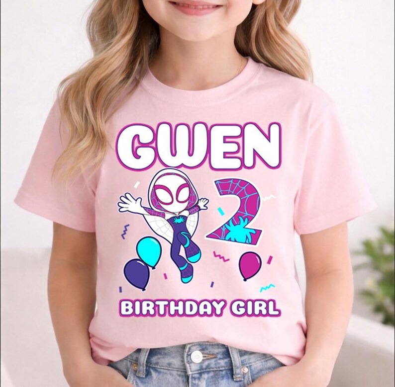 Spidey & His Amazing Friends Birthday Shirt, Mcu Custom Birthday Family Matching 2026, Ghost Spider Birthday Tee, DisneyFamily Trip Shirt image 1