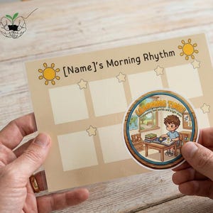 Tablero de rutinas personalizado para niños pequeños, tabla de horarios para la hora de acostarse (descarga digital)