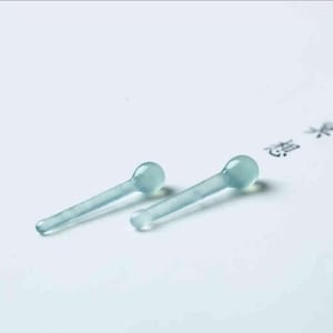 Pendientes de jade natural / Pendientes de jadeíta translúcida / Piedra preciosa hipoalergénica con propiedades curativas